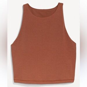 Old Navy Power Chill Burnt Orange Crop Tank w Built-in Bra